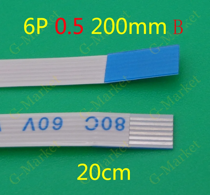 

200X New FFC FPC flat flexible cable 0.5mm pitch 6 pin 6PIN Reverse Length 200mm Width 3.5mm Ribbon Flex Cable Free Shipping