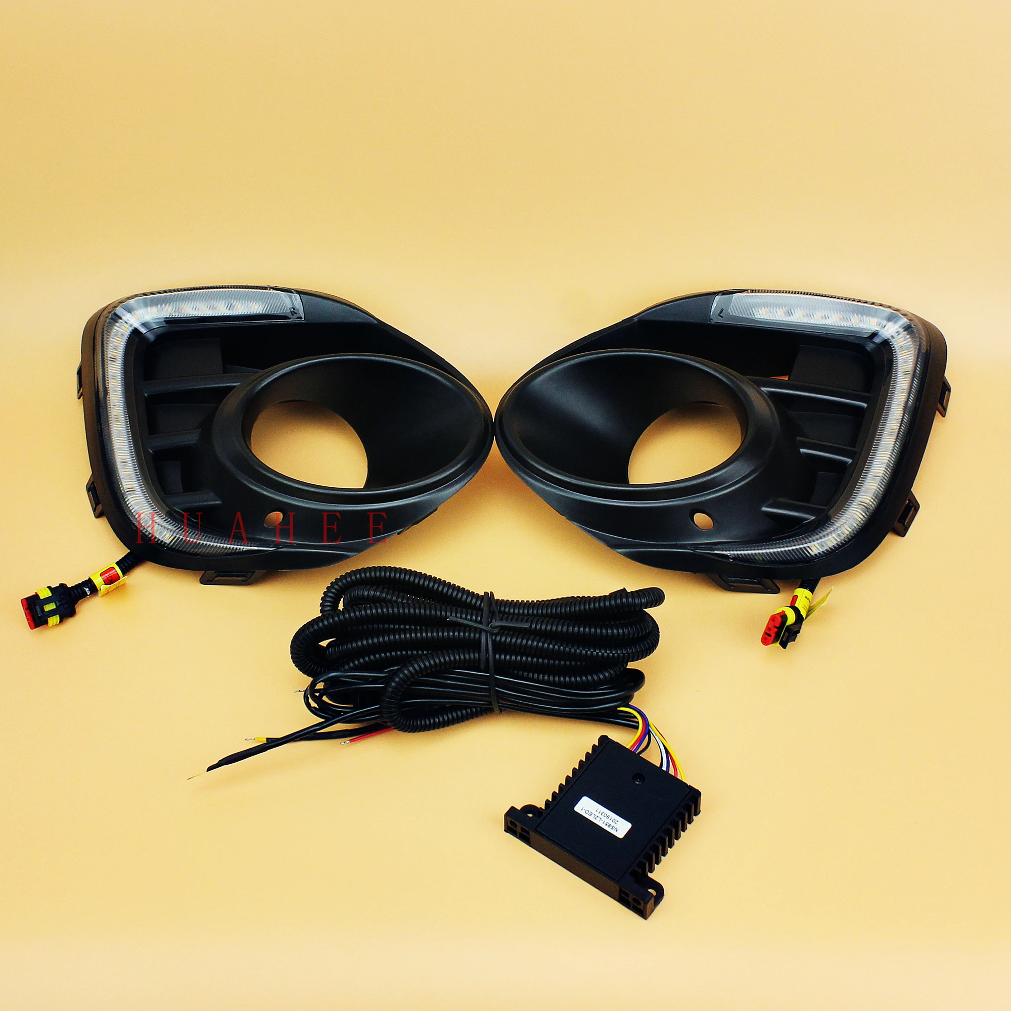 

For Mitsubishi Lancer 2016 2017 2018 Bumper LED Daytime Running Light DRL Fog Light Lamp Bezel Frame /1Set with Wire