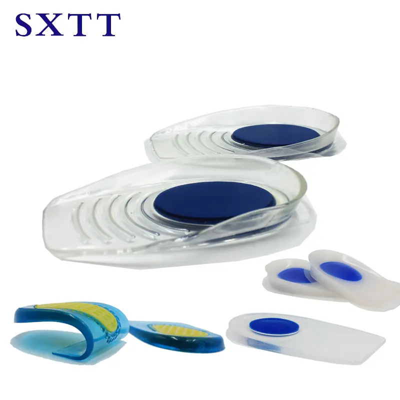 

SXTT Men Women Silicon Gel heel Cushion insoles soles relieve foot pain protectors Spur Support Shoe pad High Heel Inserts