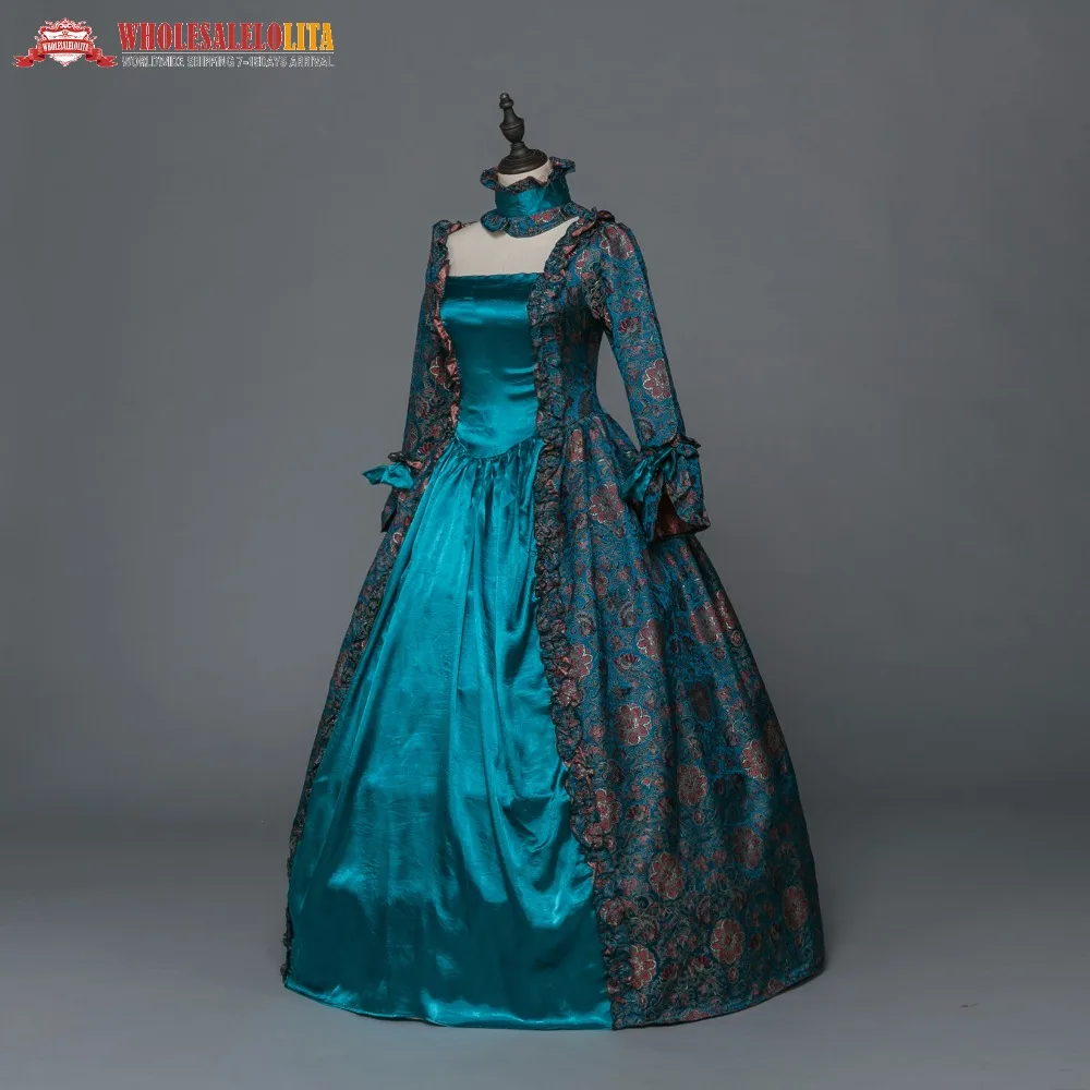 Готический период платья в средневековом стиле ренессанс Парча Платье стимпанк Reaction женская одежда