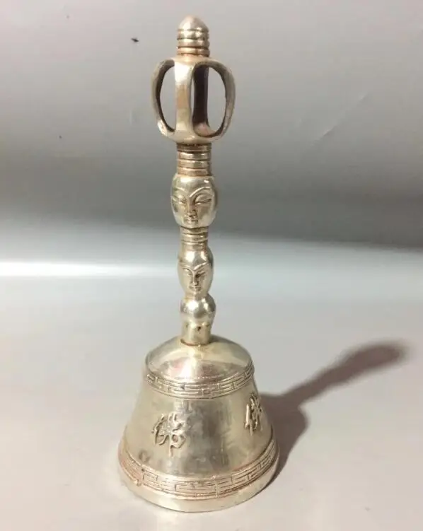 

Collection archaize white copper Buddhism exorcism Hand bell