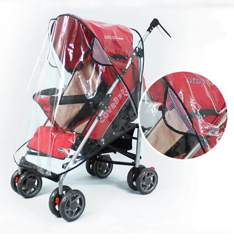 Baby stroller Accessories Rain cover Carriages Wind Dust Shield Zipper Baby Pushchair Wheelchair Cover Stroller Accessories