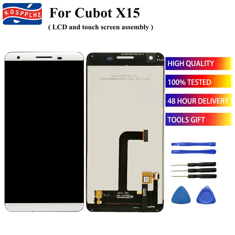 

100% tested+New+Original For Cubot X15 LCD Display and Touch Screen Assembly Digitizer Replacement 5.5 in x 15 Accessories+tools