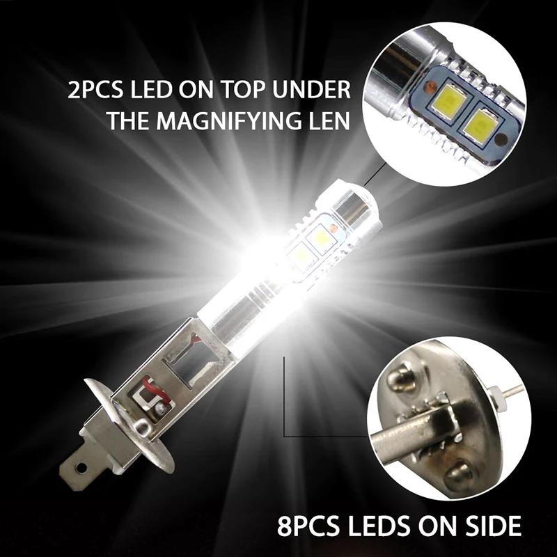 Luces led para auto Slim H1 светодиодные противотуманные фары с высоким низким диодом лампы