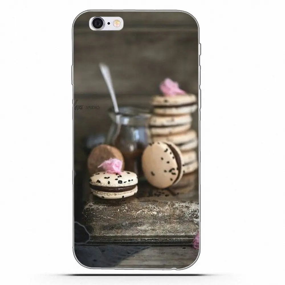 Wexoeq TPU Shell For Apple iPhone 4 4S 5 5C 5S SE 6 6S 7 8 Plus X Paris Laduree Macaron