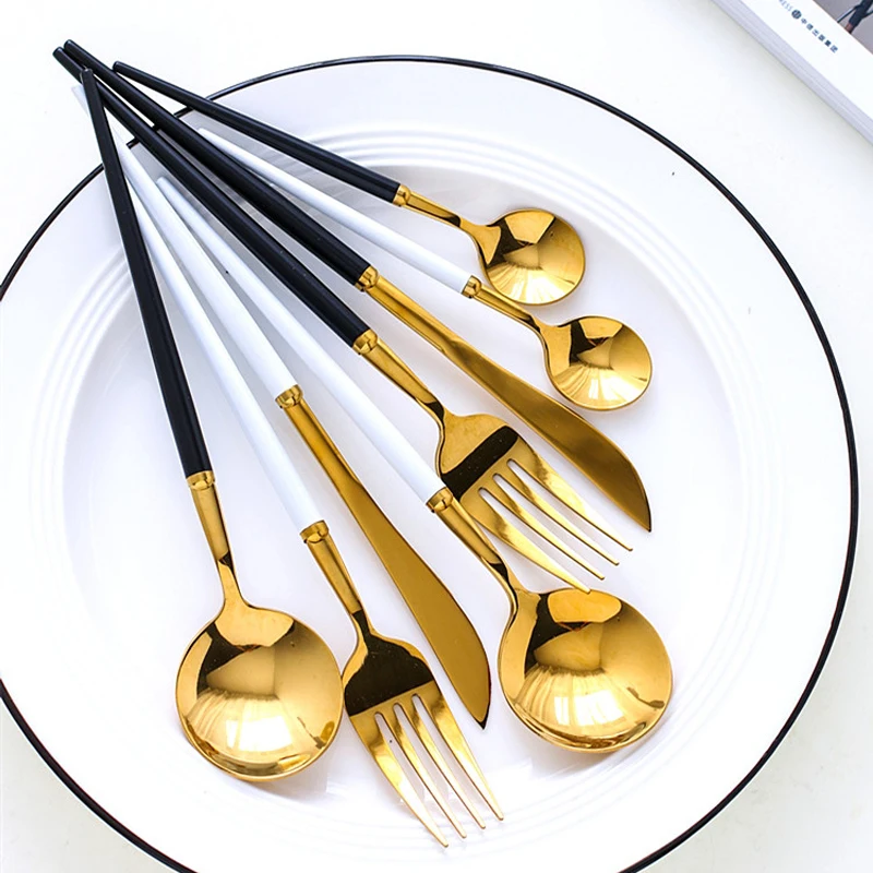 Buy 4Pcs New Portugal Cheap Tableware Cutlery Stainless Steel 304 Utensils