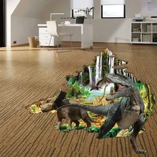 3D וול מדבקת קיר הפסקת דינוזאור של קיד חדר שינה Adesivo דה פארדה קיר אמנות מדבקות להסרה קישוט בית 2 סגנונות