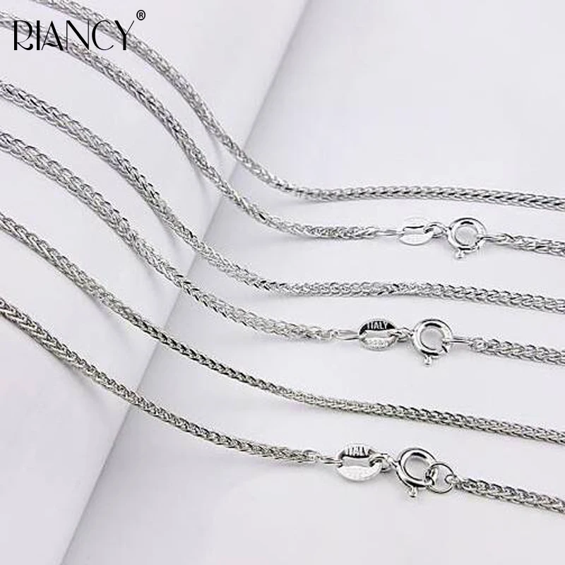 

2018 New Genuine long 925 Sterling Silver chain 16/18/23/27 inch Necklaces Jewelry Lover's Gift