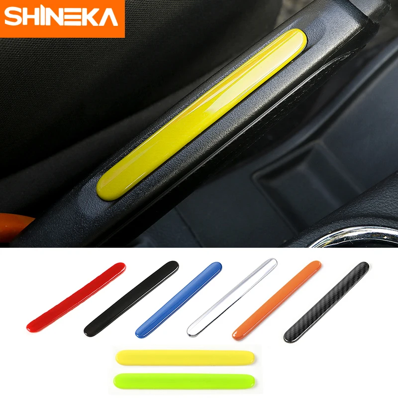 

SHINEKA New ABS Car Interior Decoration Accessories Hand Brake Cover Trim Stickers For Jeep Wrangler 2011 Up Car Styling