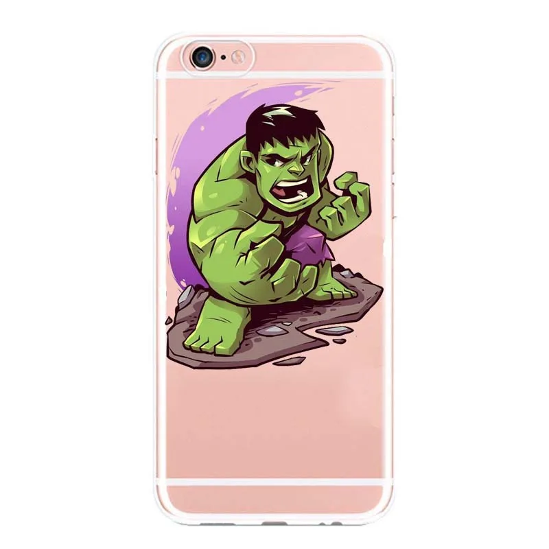 Забавный супер герой мягкий чехол с мультяшным рисунком для iPhone 5 6 6splus 7 7plus SE super