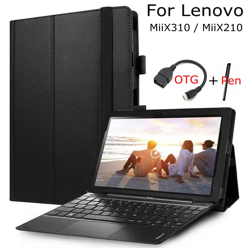 IBuyiWin Магнитный чехол-подставка из искусственной кожи для lenovo MiiX310 MiiX210 10," планшет Funda чехол+ Бесплатный OTG+ сенсорная ручка