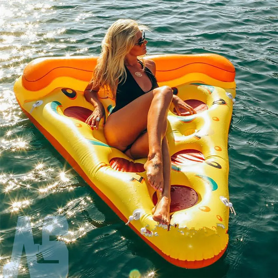 

New Toy Pizza Slice Inflatable Float Fun Beach Swimming Pool Air Tubes Water Free Shipping