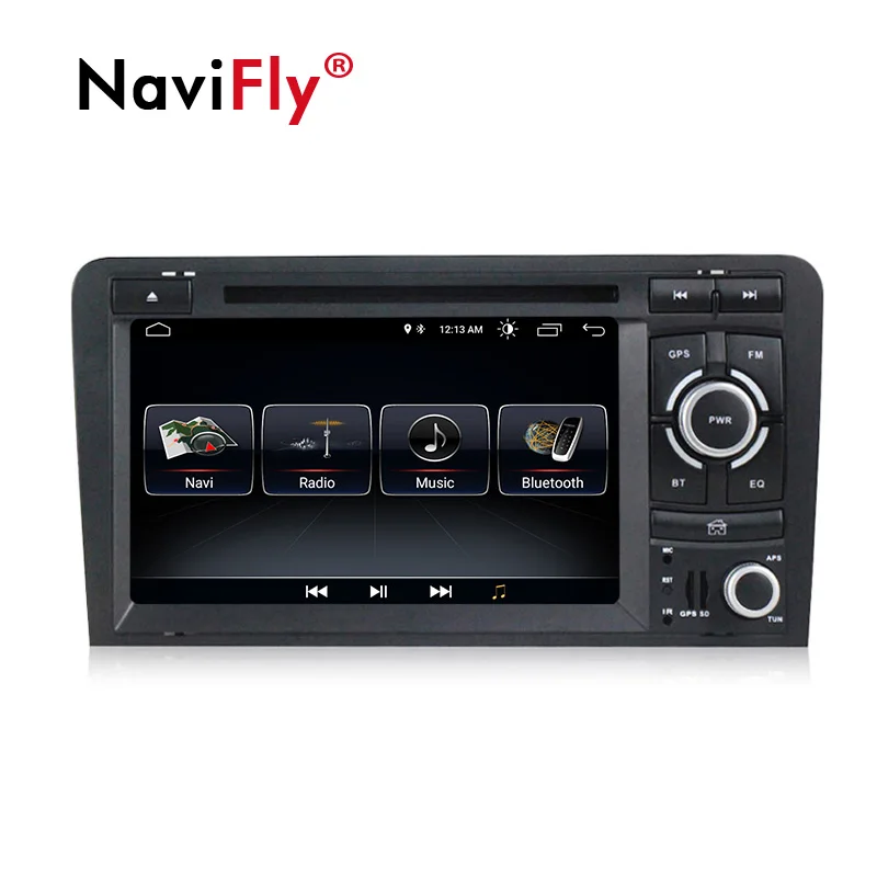 Flash Deal NaviFly Android 8.1 Car dvd GPS Navigation for Audi A3 S3 2003-2013 Car radio multimedia aoturadio player Canbus HD 1024*600 1