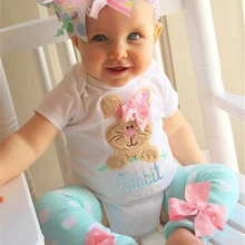 2 шт. для новорожденных для маленьких девочек Комбинезон+ гетры комплект одежды