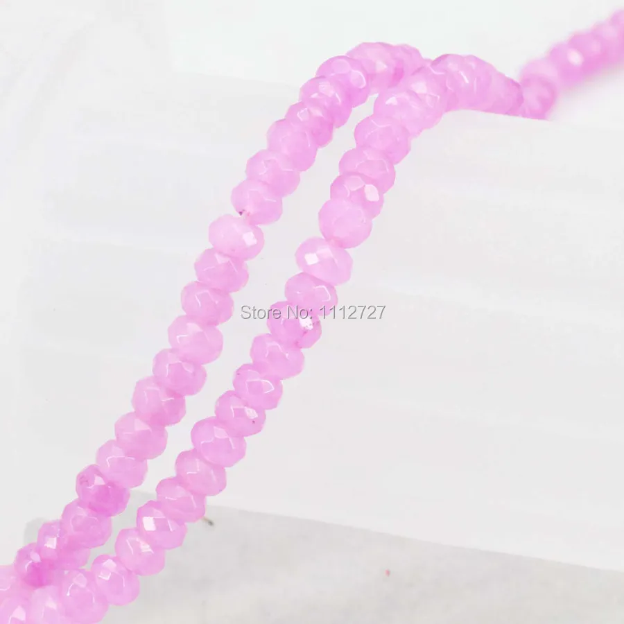 

Fashion 2x4mm Chalcedony Accessories Parts Jewelry making Design Faceted Rose Red Abacus Loose Beads DIY Natural Stone 15inch