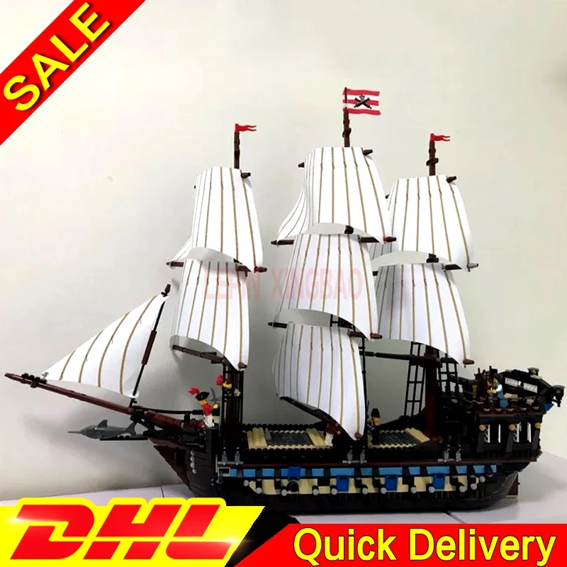 

LP 22001 Pirates Series The Imperial Flagship Model Building Blocks Set Pirate Ship lelyesings Toys For children Clone 10210