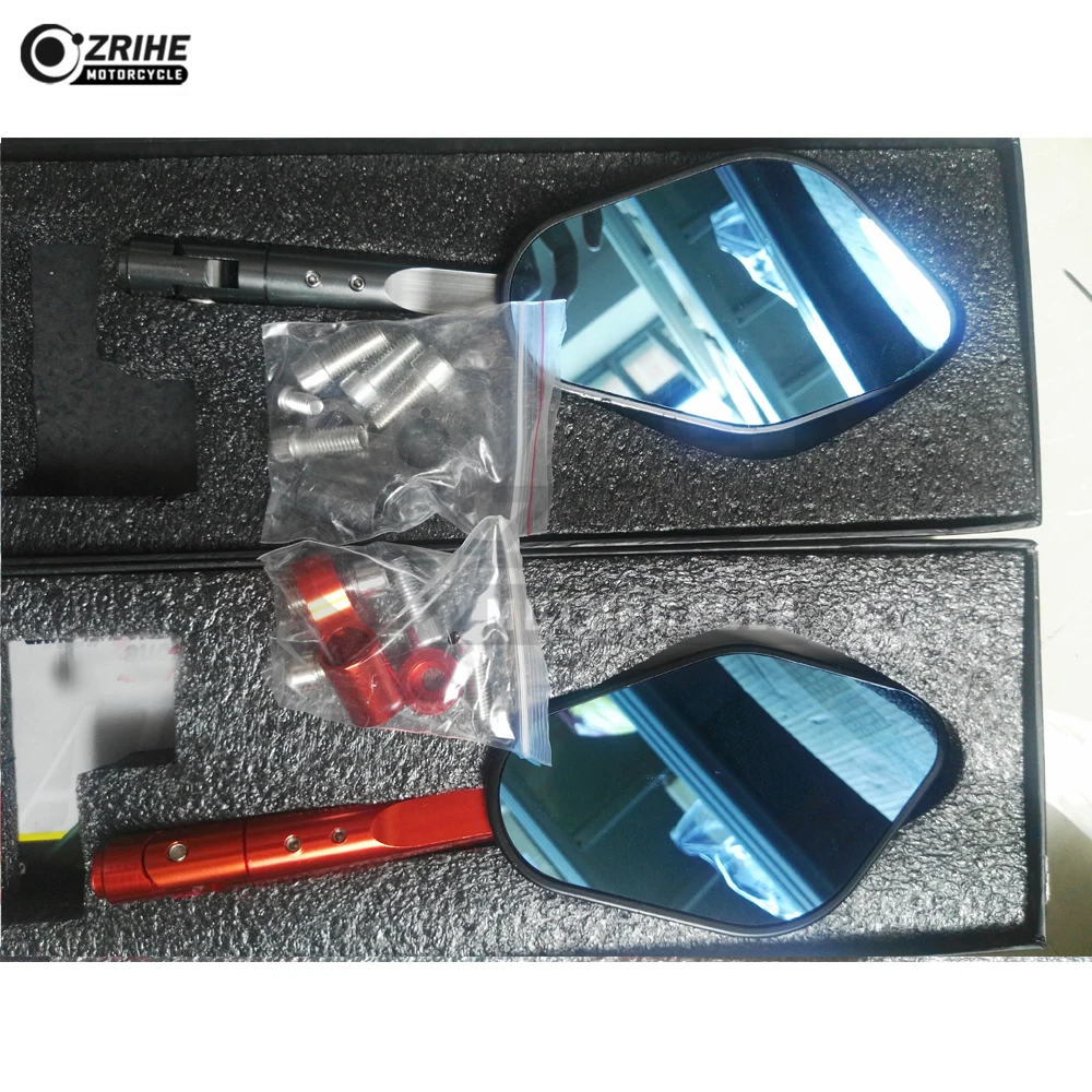 Motorcycle Glass Rearview View  Mirrors Heavy duty locomotive Rear Side Mirror for yamaha YZFR6 YZFR1 kawasaki ZX250R ZX6R