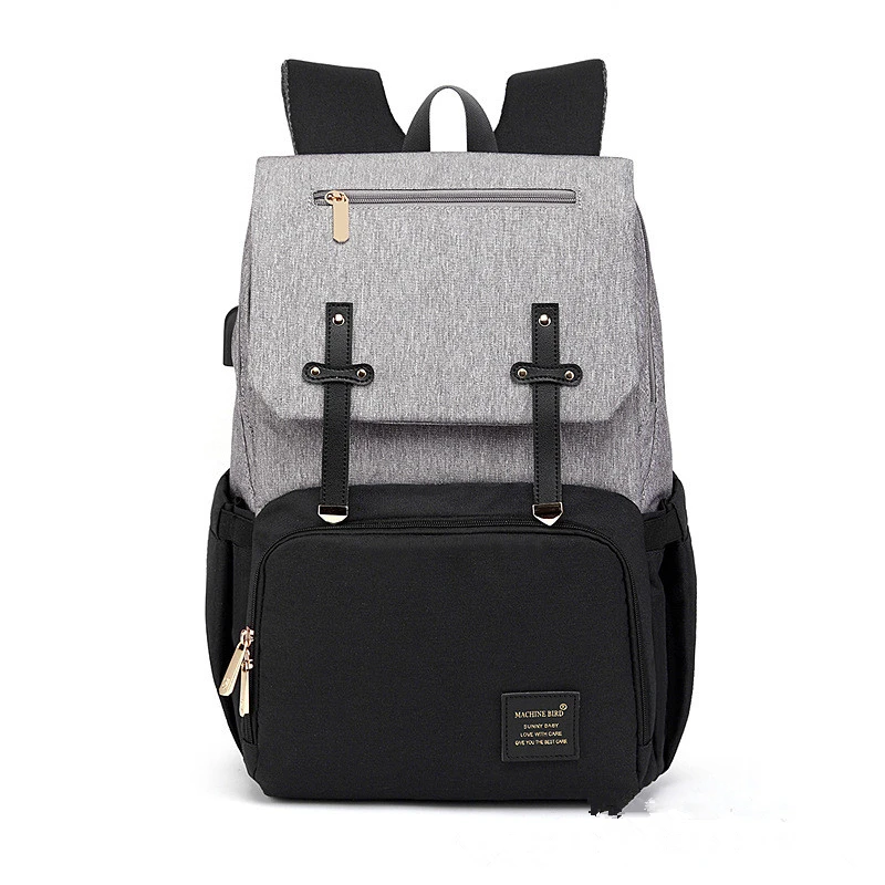 2019 New Korean Version Mummy Travel Backpack Shoulder Mummy Bag Multi-function Large Capacity Outdoor Treasure Mother Bag 05