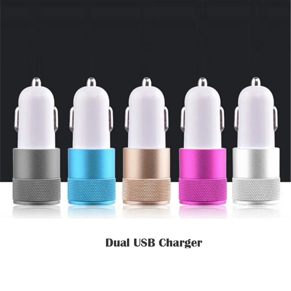 

Portable Universal 12V Car Dual USB Charger Mini Cigarette Lighter 2 Twin Port USB Plug For Car Lighter Socket Charger Adapter