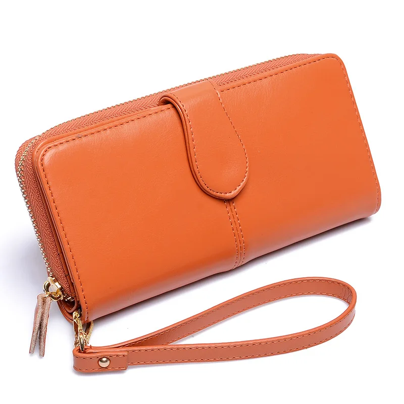 Fashion 2015 New Women Zipper Leather Money Bags Ladies Wallet Purses