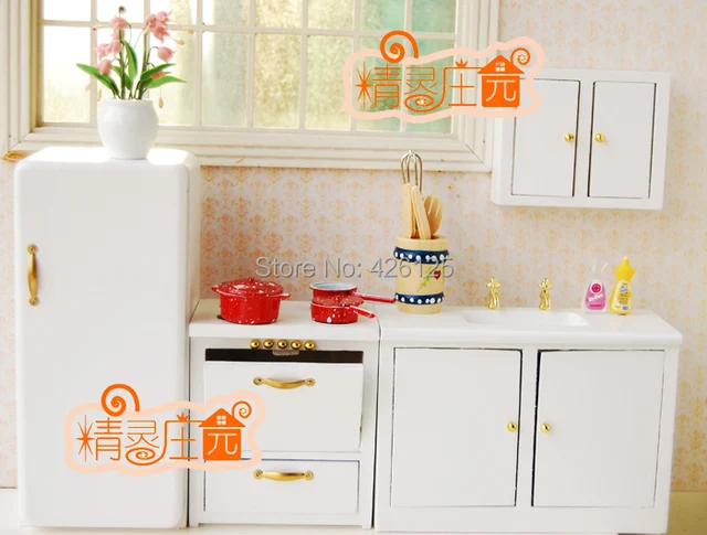 1:12 Dollhouse miniatura blanco puro muebles de cocina estufa cuenca ... 1:12 Dollhouse miniatura blanco puro muebles de cocina estufa cuenca ...