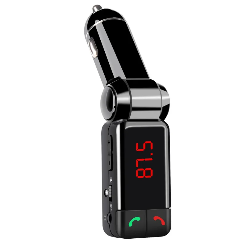 

BONOLA Bluetooth hand-free car charger MP3 player 2 USB charger port LED digital display for iPhone x 8 7 xiaomi samsung S9 S8