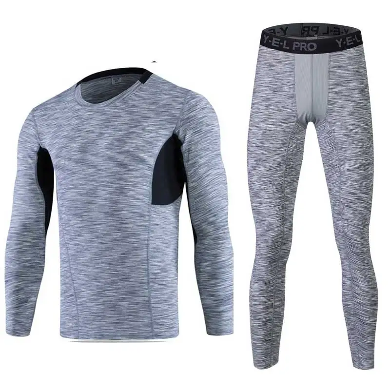 Men Workout Thermal Underwear Sets Pro Conpress Long Johns Fitness Winter Quick Dry Gymming Male Spring Autumn Sporting Runs V9 | Спорт и