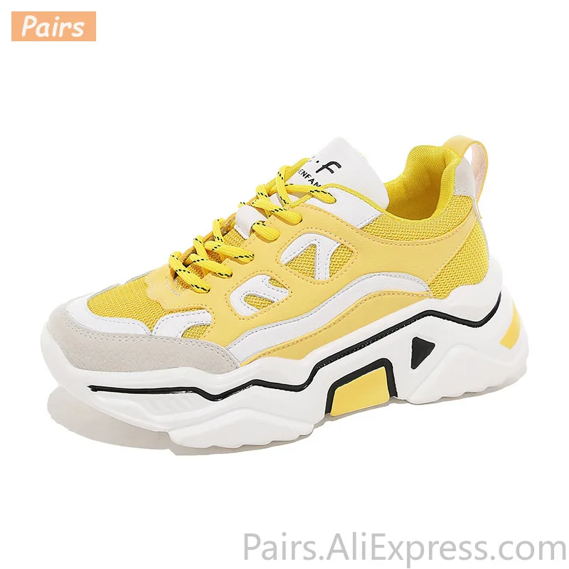 

2019 New Chunky Fashion Sneakers Platform Women Thick Sole Ladies Female Chunky Shoes Women Casual Vulcanize Platform Sneakers