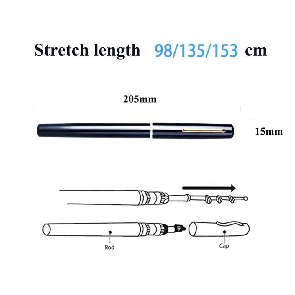 1M Mini XM100 Pocket Pen Shape Aluminum Alloy Fishing Rod Portable Baitcasting Rods Pole + Fishing Reel Set Combos Pesca 1M Mini XM100 Pocket Pen Shape Aluminum Alloy Fishing Rod Portable Baitcasting Rods Pole + Fishing Reel Set Combos Pesca