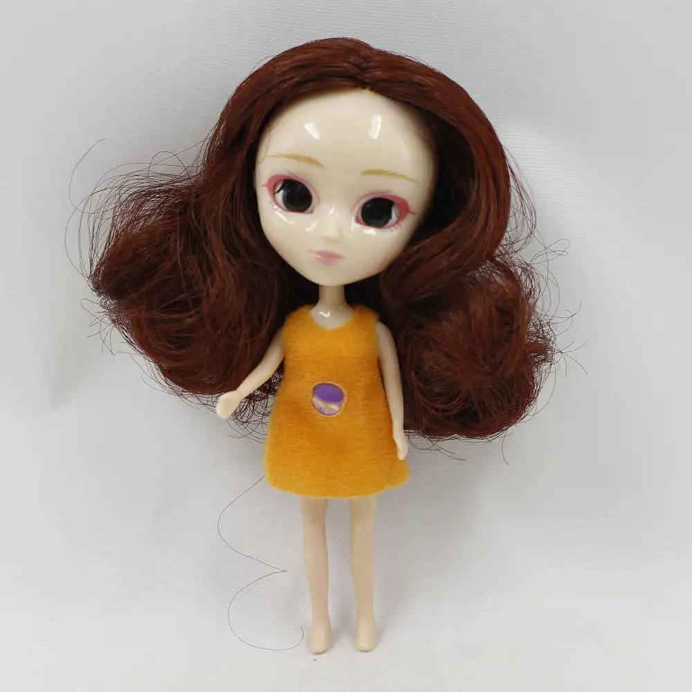Мини кукла Pullip 11 см, как BJD кукла различные цвета волос прическа одежда случайный - Цвет: Серебристый