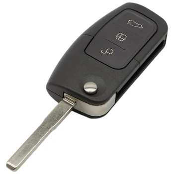 

WhatsKey 3 Button Folding Flip Remote Key Shell Fob Case For Ford Focus 2 3 Mondeo Fiesta C Max Ka Galaxy Kuga Escape