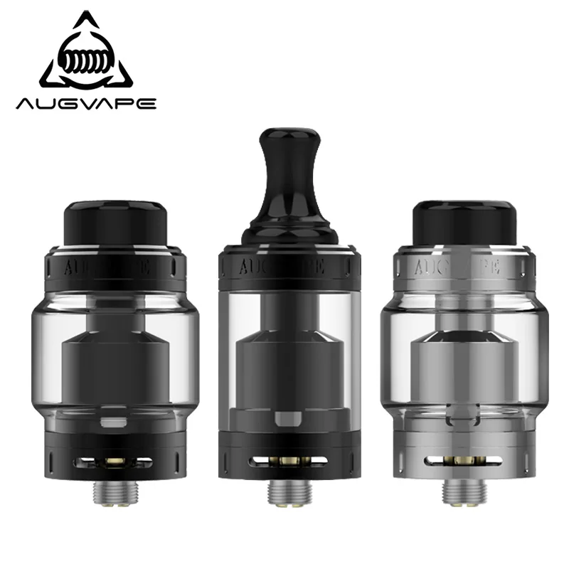 Baratos Atomizador Augvape Merlin MTL RTA 5ML 22MM relleno superior sabor más puro 3ml tubo de vidrio de repuesto MTL Punta de goteo tanque RTA