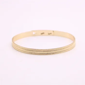 

Circle with fine lines bangles for girls Coarse round women bangles and