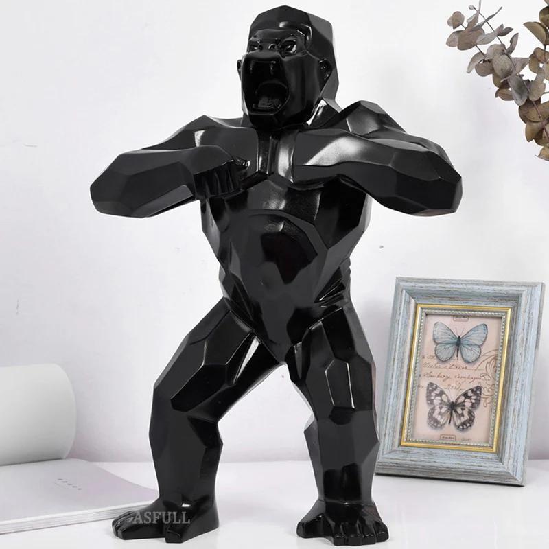 Big Size 40cm/15.74inch Gorilla Monkey Creative Home Decor Living Room Desktop Decoration Office Decorative Resin Big Size 40cm/15.74inch Gorilla Monkey Creative Home Decor Living Room Desktop Decoration Office Decorative Resin