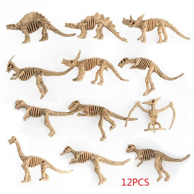 

12pcs/set Home Decoration Dino Fossil Dinosaur Model Educational Toy Gift plastic Dinosaur Fossil Skull
