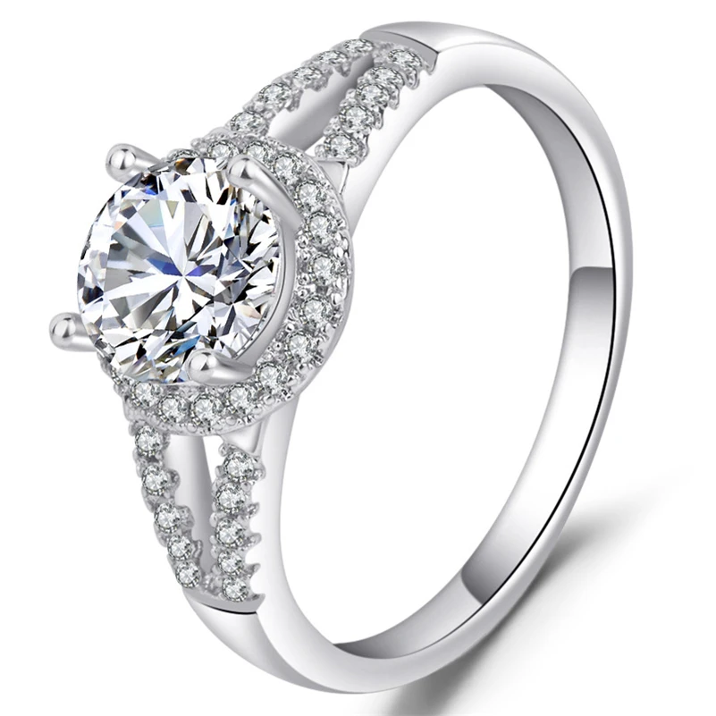 

S925 Sterling Sliver Zircon Diamond Ring for Women 2019 Anillos De Fashion Bizuteria Wedding Gemstone New Fine Jewelry of Rings