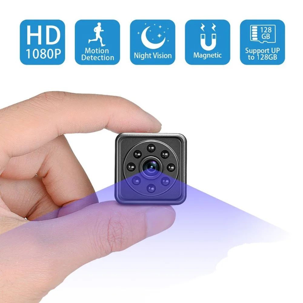 

LESHP Mini Camera Full HD 1080P DVR DV Surveillance Camcorder Home Sercurity Alarm Monitoring IR Motion Detection Night Vision