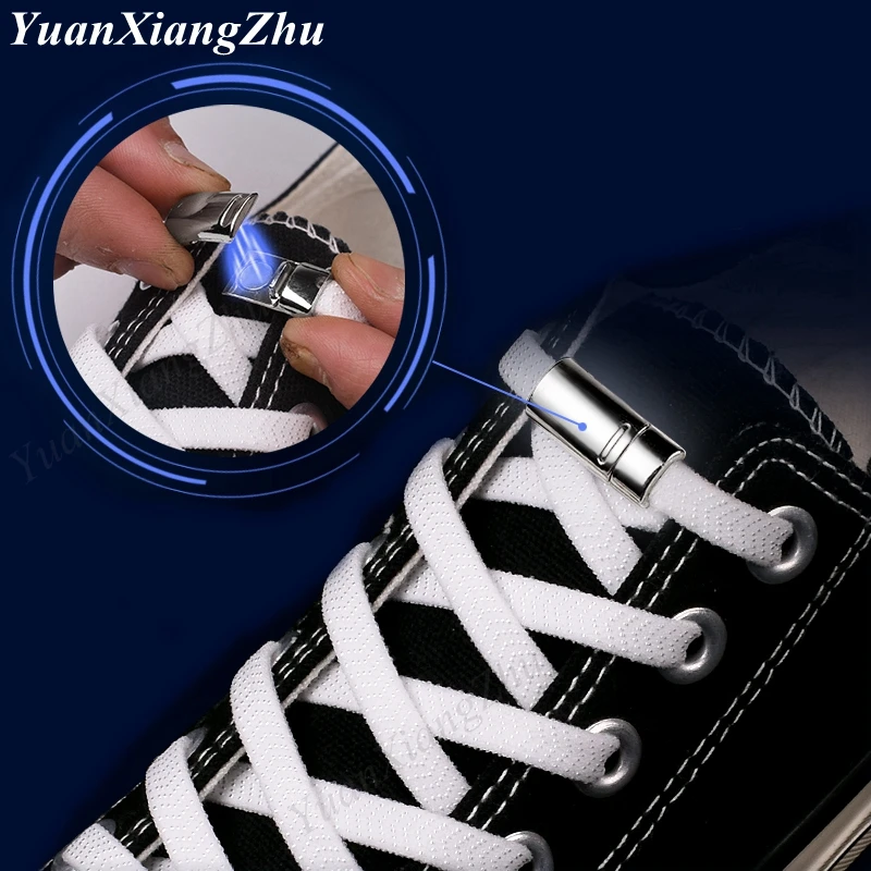 New Elastic 1Second Magnetic Locking ShoeLaces Creative Quick No Tie Shoe laces Kids Adult Unisex Shoelace Sneakers Shoe Laces