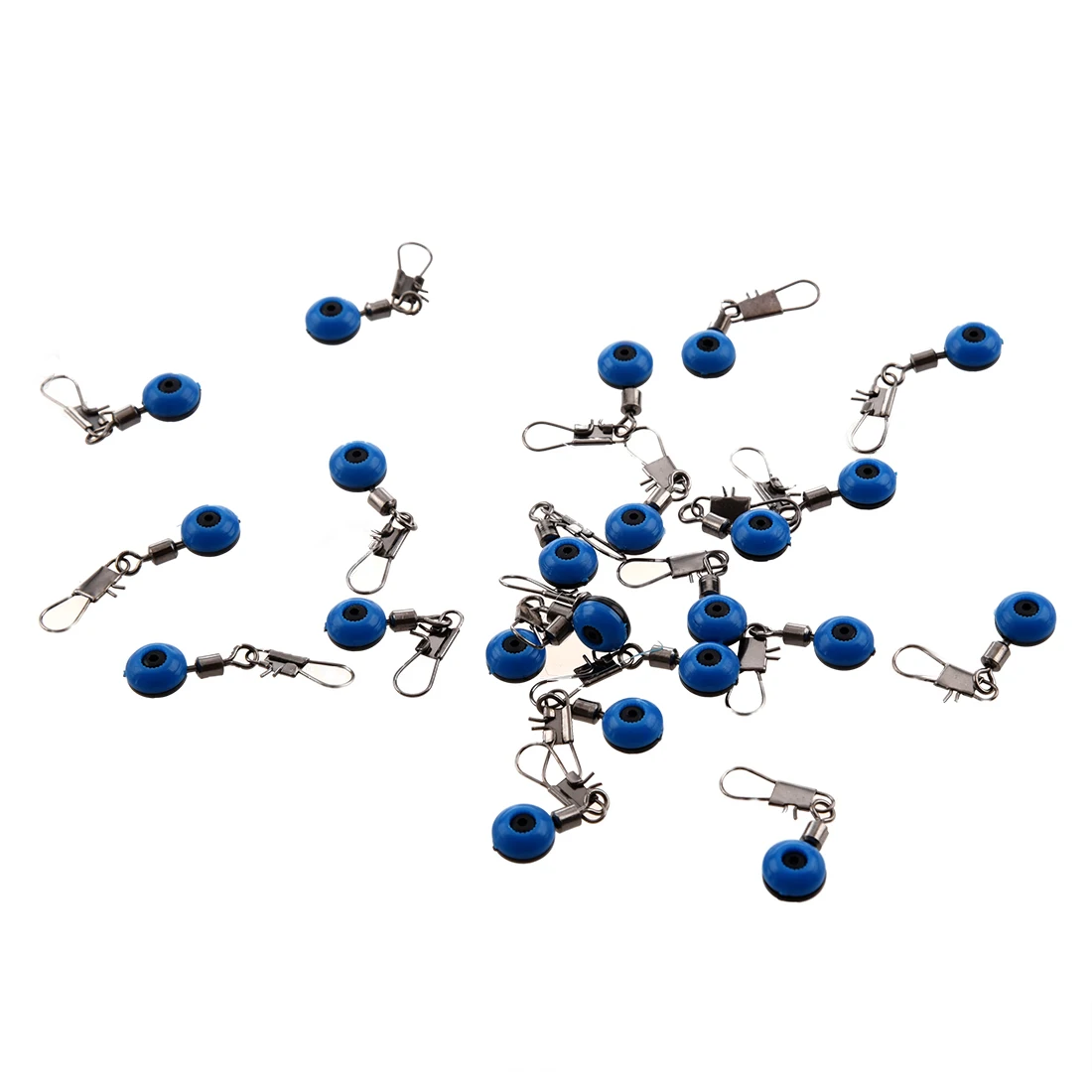 

8 Pack New 20Pcs Blue Fishing Swivels Shank Clip Connector