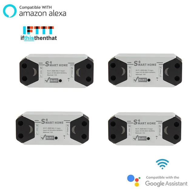 Frankever New Smart Breaker AC 90V-250V 10A APP Wifi Control Wireless Smart Switch Programmable Timer Voice Control  FK-CB10-2