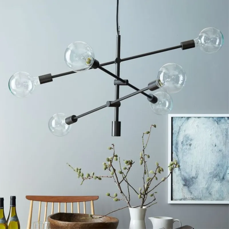 2018 New  Geometrical Simplicity Art Kitchen Pendant Light Nordic Creative Desinger Hanging Light Loft Edison Bulbs Lights