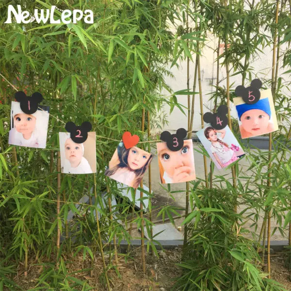 

DIY Mickey Minnie Design Wood Clips Photo clip Photo Props Banner Bunting Creative Chic Party Decoration Hanging Decoration