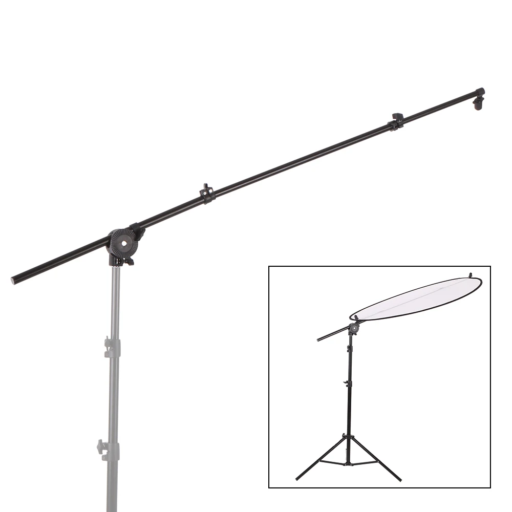 

Extendable Photo Studio Photography Reflector Diffuser Holder Stand Boom Arm Support withClip Flexible Swivel Grip Head Clamp