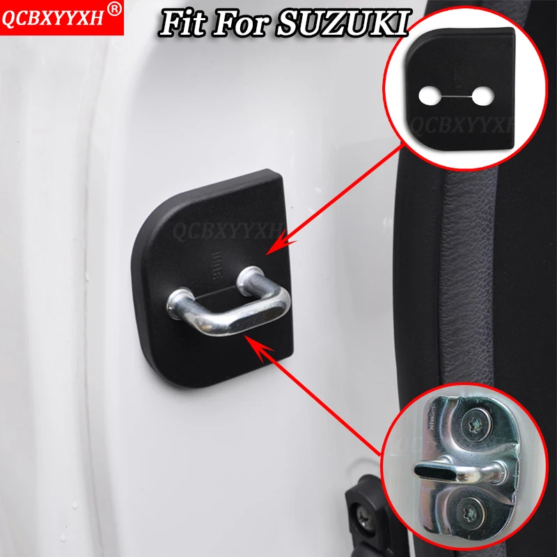 4 шт./компл. автомобилей Дверные замки Защитная крышка авто QCBXYYXH для Suzuki S-Cross SX4 Alto Свифт Vitara- Grand Vitara 2007