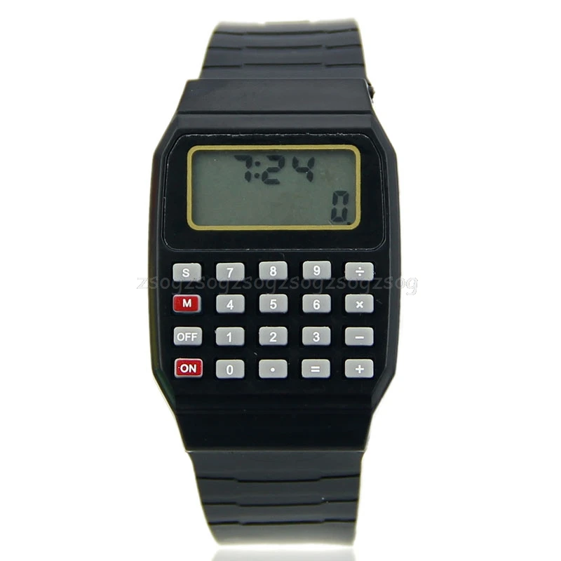 

New Fad Children Silicone Date Multi-Purpose Kids Electronic Calculator Wrist Watch N22 dropship
