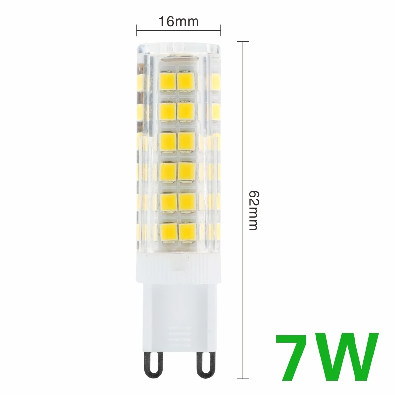 LARZI G9 светодиодный светильник AC220V 2835SMD 3 Вт, 4 Вт, 5 Вт, 7 Вт, светодиодный светильник лампы Супер яркий люстра светодиодный светильник вместо 30 40 50 70 Вт галогенная лампа - Испускаемый цвет: 7W