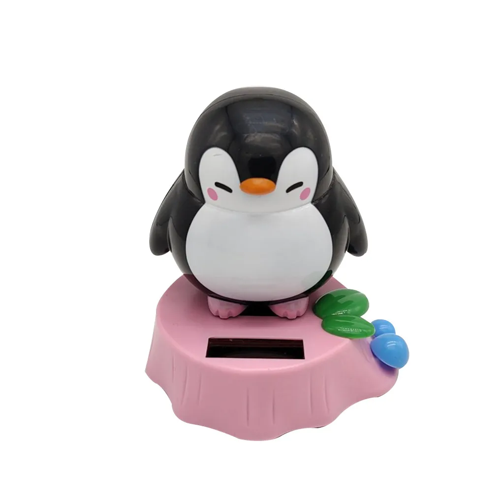 

WUPP Ornaments Solar doll pink penguin Solar Powered Dancing Swinging Animated Dancer Toy Car Windowsill Decoration New diy 9604