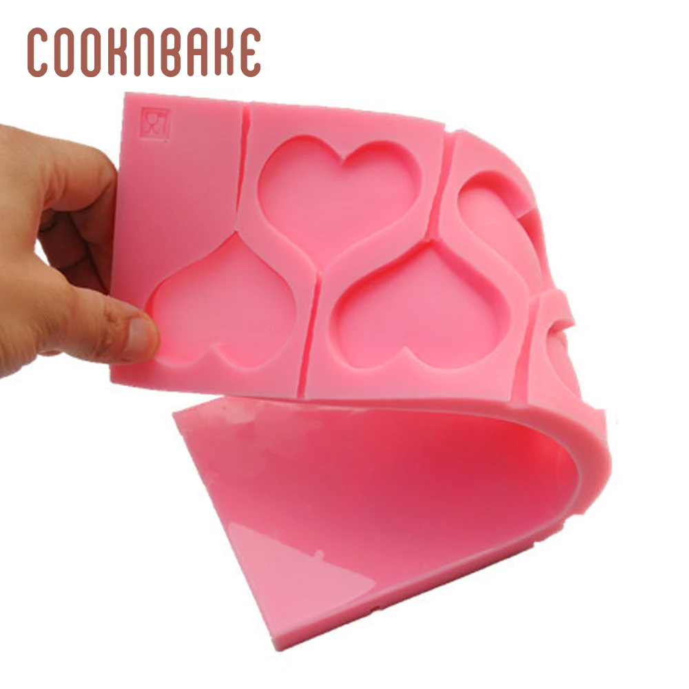 COOKNBAKE форма сердца силиконовые формы для леденцов Шоколад Конфеты помадка плесень торт выпечки инструмент конфеты леденцы формы 8 отверстий