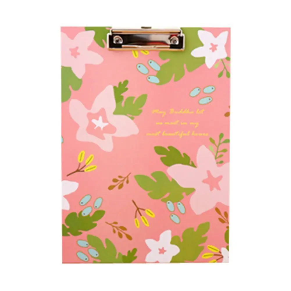 Милая папка с цветами для письма(розовый, зеленый