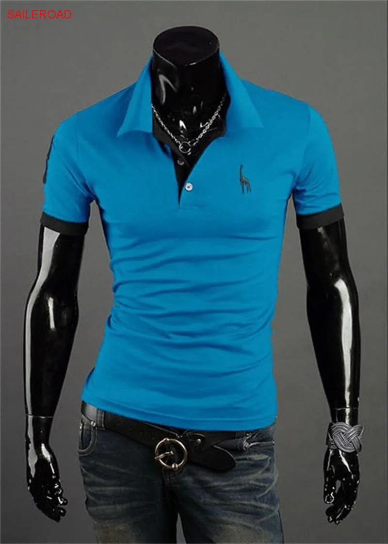 Летняя модная вышитая рубашка поло мужские футболки с короткими рукавами повседневные мужские рубашки брендовая одежда Slim Fit Polo рубашка Homme Топы